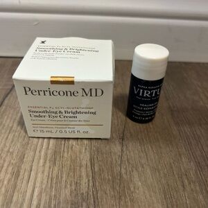 Perricone MD Under-Eye Cream and Virtue Healing Oil